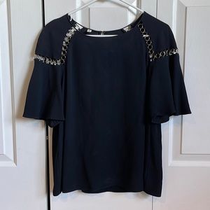 Black Short Sleeved Top